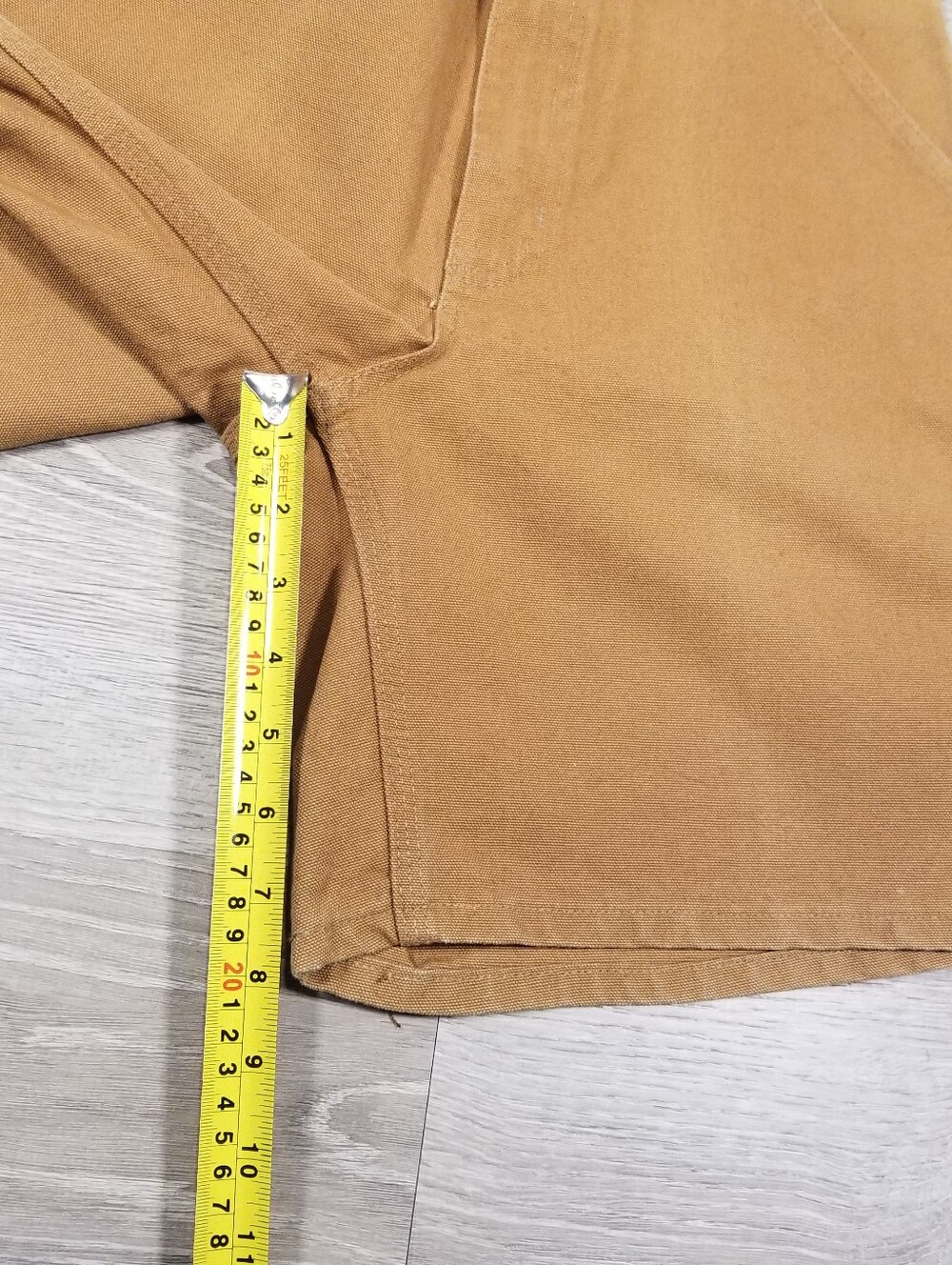 VTG Carhartt B25 Shorts Mens 30 Brown Duck Canvas USA Carpenter Workwear NWOT - Picture 5 of 6